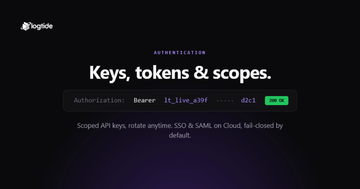 Authentication | LogTide Docs